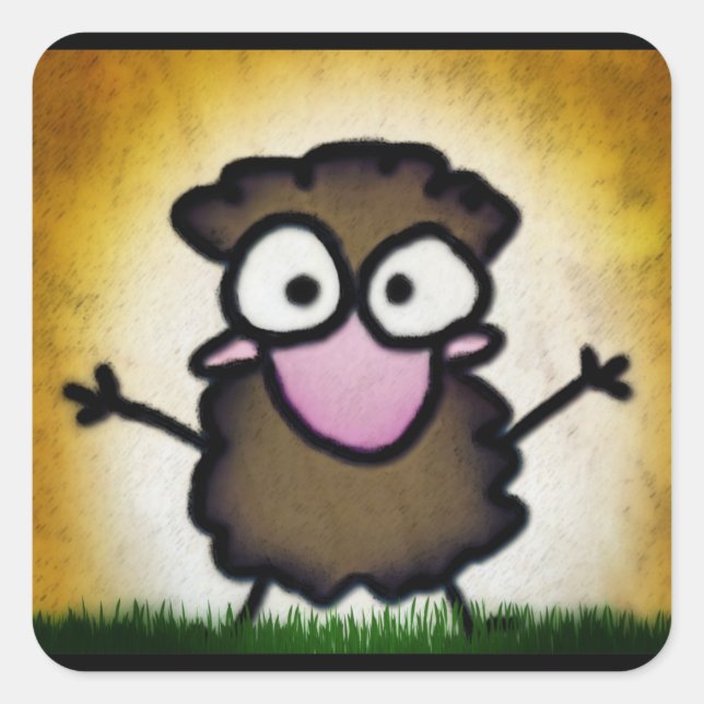 Coco in the Grass Square Sticker (Front)