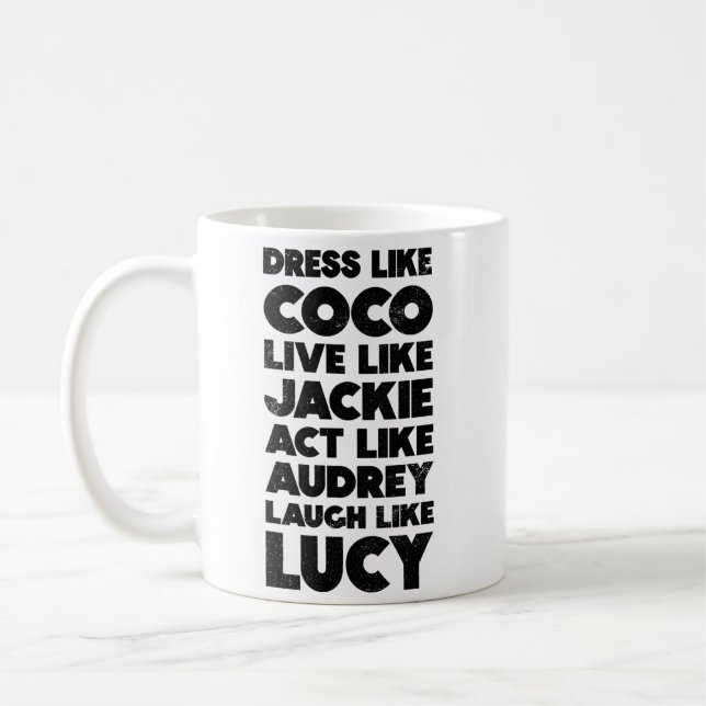 Coco Jackie Audrey Lucky Coffee Mug (Left)