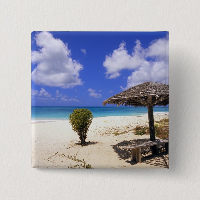 Coco Point Beach, Barbuda, Antigua 15 Cm Square Badge (Front)
