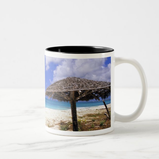 Coco Point Beach, Barbuda, Antigua Two-Tone Coffee Mug (Right)