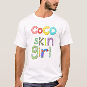 Coco Skin Girl African American Mixed Race Black Q T-Shirt