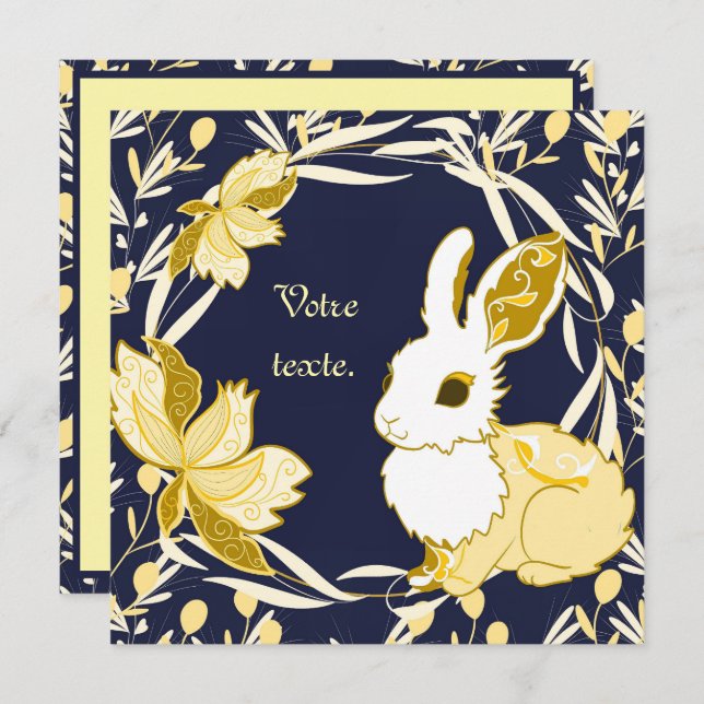 Coco the rabbit card (Front/Back)