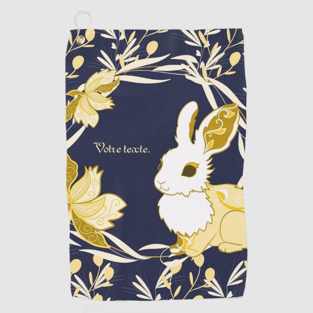 Coco the rabbit golf towel (Front)