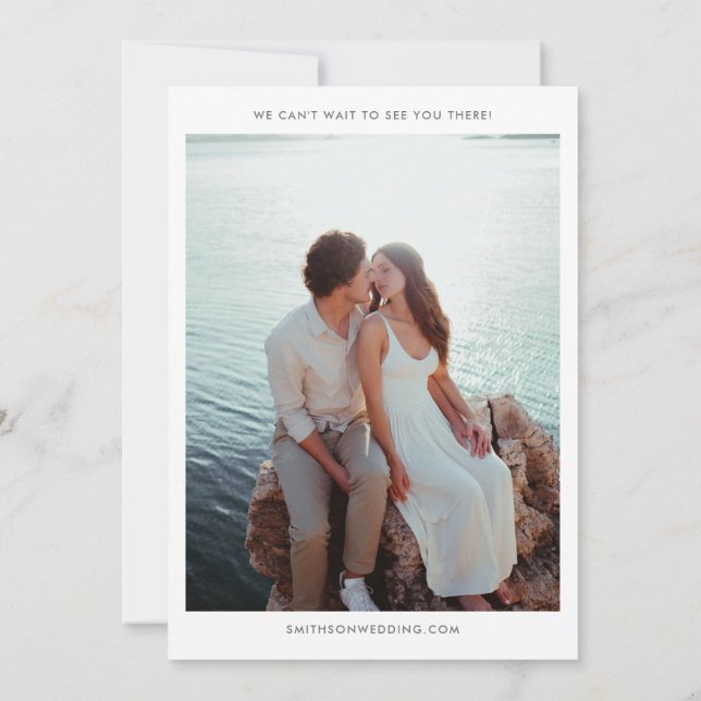 COCO Watercolor Palm Leaf Wedding Invitation (Back)