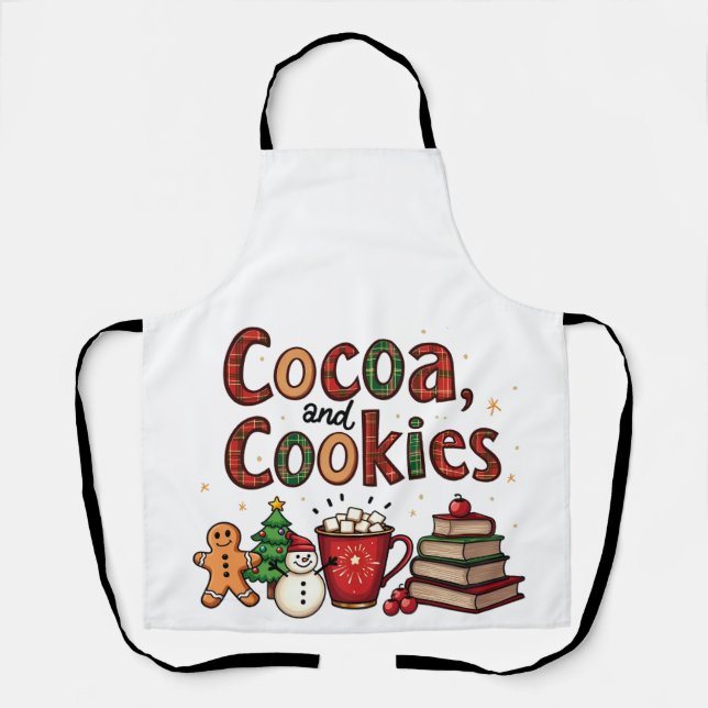 Cocoa and Cookies Christmas Lovers Apron (Front)