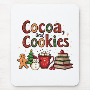 Cocoa and Cookies Christmas Lovers Mouse Pad