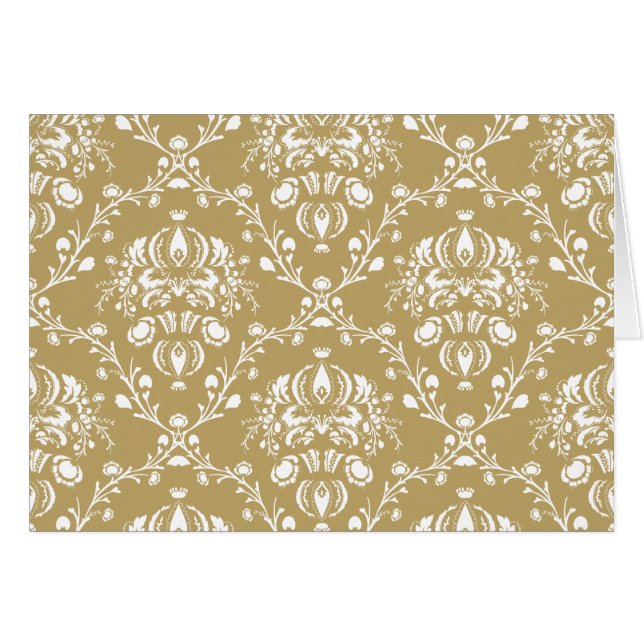 Cocoa and Cream Damask (Front Horizontal)
