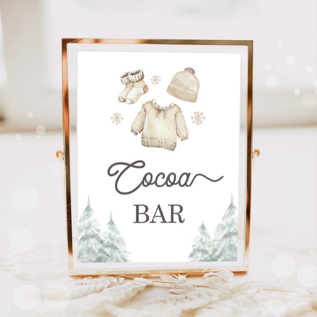 Cocoa Bar Hot Chocolate Bar Baby It's Cold Outside Poster (Creator Uploaded)