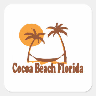 Cocoa Beach - Beach Design. Square Sticker