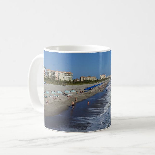 Cocoa Beach Coastline Coffee Mug (Front Left)