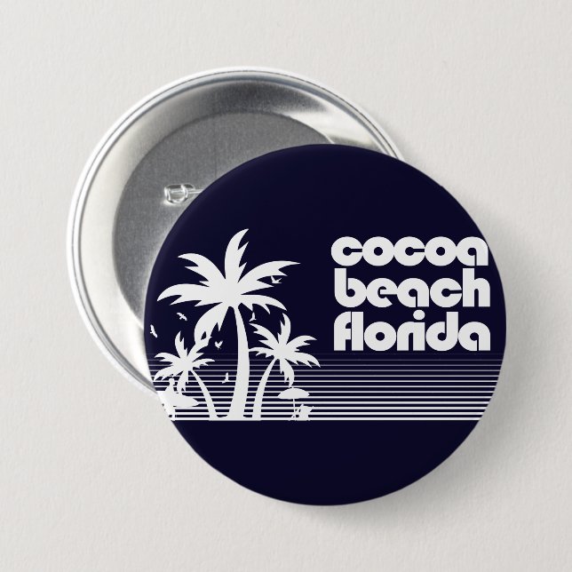 Cocoa Beach Florida 7.5 Cm Round Badge (Front & Back)