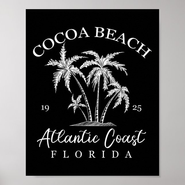 Cocoa Beach, Florida Beach Design Tribal Turtle Gi Poster (Front)