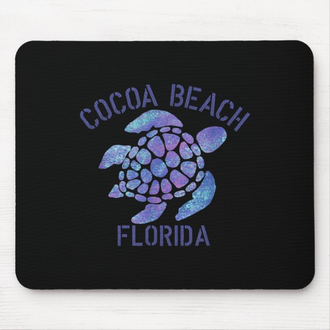 Cocoa Beach, Florida Beach Design _ Tribal Turtle  Mouse Pad (Front)