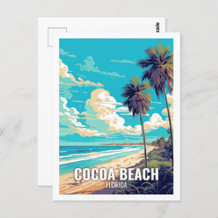 Cocoa Beach Florida Famous Travel Places Postcard