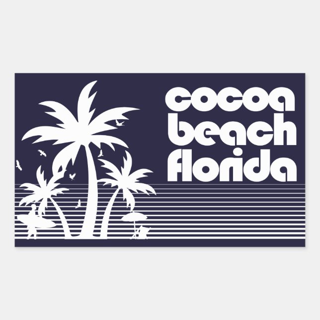 Cocoa Beach Florida Rectangular Sticker (Front)