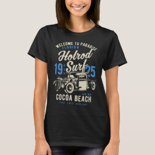 Cocoa Beach Florida Retro Hotrod Surf 6 T-Shirt