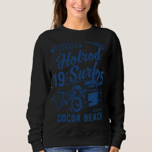 Cocoa Beach Florida Retro Hotrod Surf 7 Sweatshirt