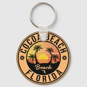 Cocoa Beach Florida souvenir Beach Vintage Travel Key Ring