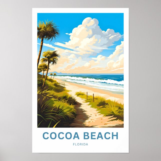 Cocoa Beach Florida Travel Print (Front)