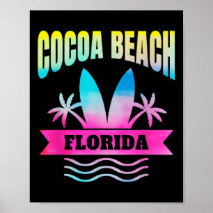 Cocoa Beach Florida Vacation Souvenir Poster