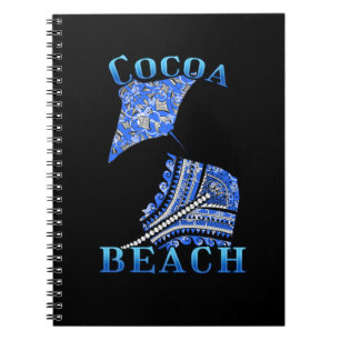 Cocoa Beach Florida Vacation Tribal Stingray Notebook