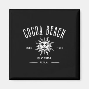 Cocoa Beach Florida Vintage Retro Design Souvenir Magnet