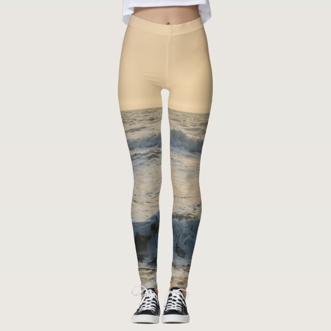 Cocoa Beach Paddleboarding Leggings (Front)