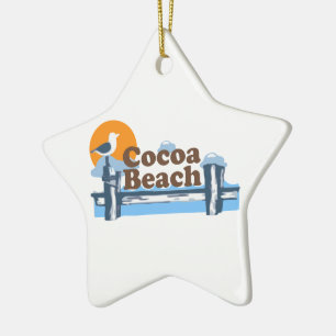 Cocoa Beach - Pier Design. Ceramic Ornament