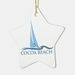 Cocoa Beach - Sailing. Ceramic Ornament