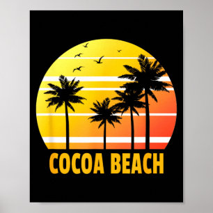Cocoa Beach Souvenir Florida Beach Vacation Poster