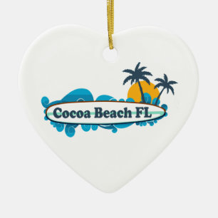 Cocoa Beach - Surf. Ceramic Ornament