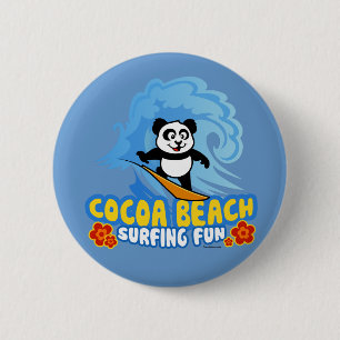 Cocoa Beach Surfing Fun 6 Cm Round Badge