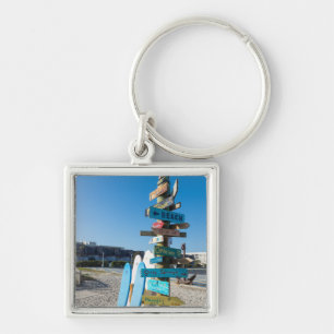 Cocoa Beach Tiki Totem Key Ring