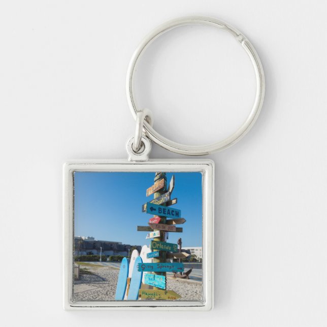 Cocoa Beach Tiki Totem Key Ring (Front)