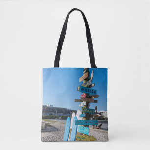 Cocoa Beach Tiki Totem Tote Bag