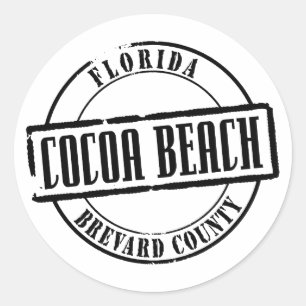 Cocoa Beach Title Classic Round Sticker