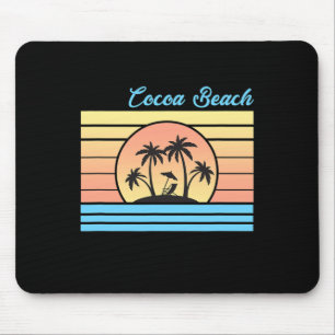 Cocoa Beach Vacation 80's Pastel Travel Holiday So Mouse Pad