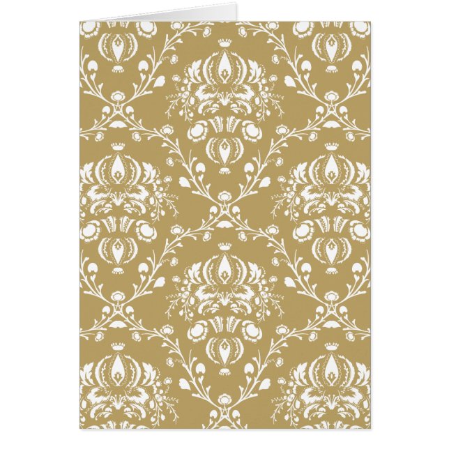 Cocoa Brown and Cream Damask (Front)