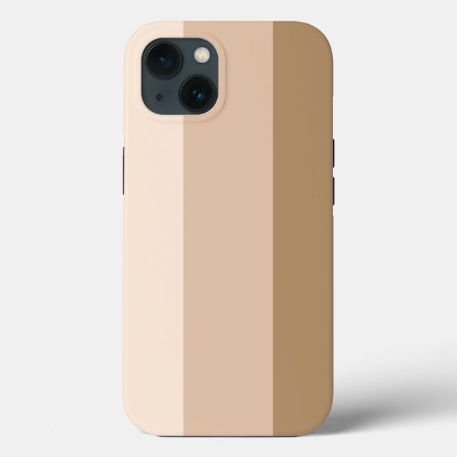 Cocoa Brown Ombre Striped Case-Mate iPhone Case (Back)