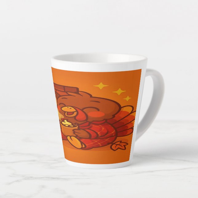 Cocoa by the Fire: Baby Turkey Bliss Latte Mug (Right Angle)