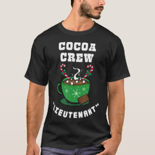 Cocoa Crew Lieutenant Christmas Xmas Squad Picture T-Shirt