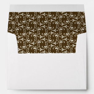 Cocoa Florentine Pattern A7 Invitation Envelope