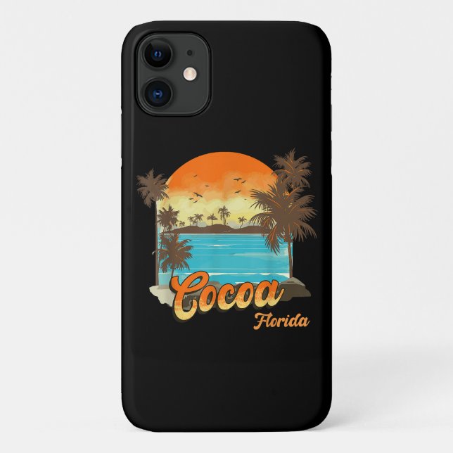Cocoa Florida Beach Summer Vacation Palm Sunset  Case-Mate iPhone Case (Back)