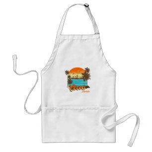 Cocoa Florida Beach Summer Vacation Palm Sunset Standard Apron