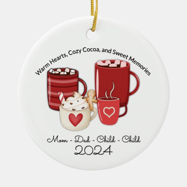 Cocoa for Four Ceramic Ornament (Front)