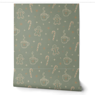 Cocoa Gingerbread Peel and Stick Wallpaper
