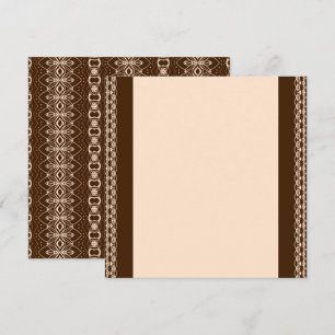 Cocoa Heritage African Brown & Ivory Tribal Invitation