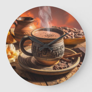 COCOA - HOT CHOCOLATE LARGE CLOCK