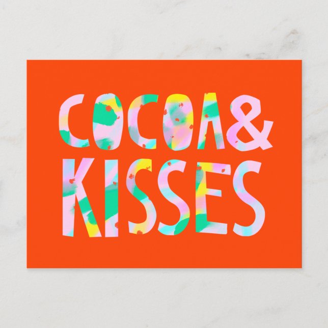 Cocoa & Kisses Holiday Postcard (Front)