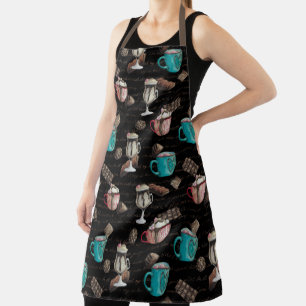 Cocoa marshmallows hot chocolate candy winter  apron